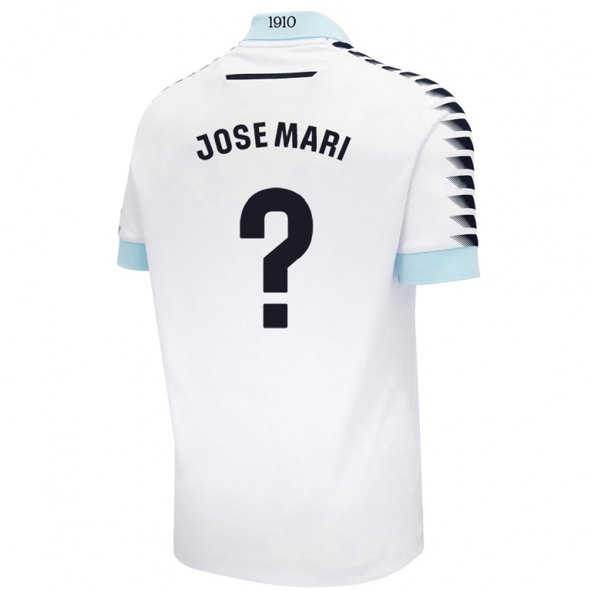 Danxen Mujer Camiseta José Mari #0 Blanco Azul 2ª Equipación 2024/25 La Camisa