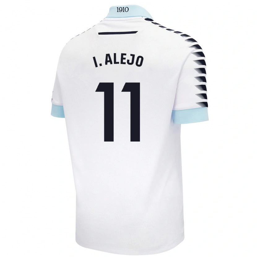 Danxen Mujer Camiseta Iván Alejo #11 Blanco Azul 2ª Equipación 2024/25 La Camisa