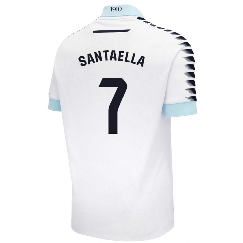 Danxen Mujer Camiseta Natalia Santaella Picón #7 Blanco Azul 2ª Equipación 2024/25 La Camisa
