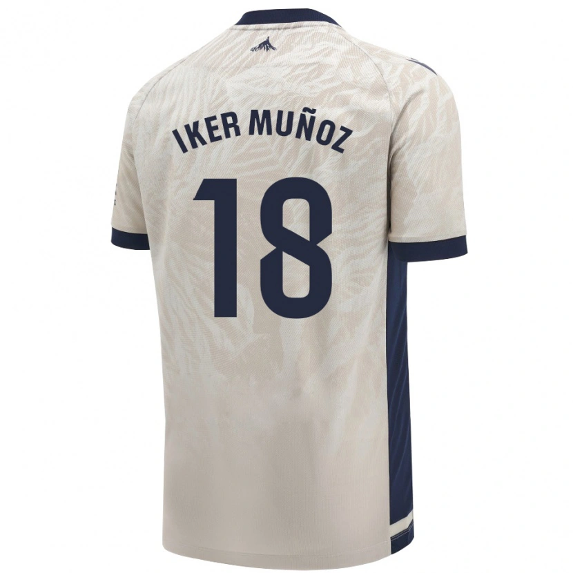 Danxen Mujer Camiseta Iker Muñoz #18 Gris Claro 2ª Equipación 2024/25 La Camisa