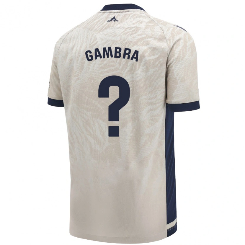 Danxen Mujer Camiseta Javi Gambra #0 Gris Claro 2ª Equipación 2024/25 La Camisa