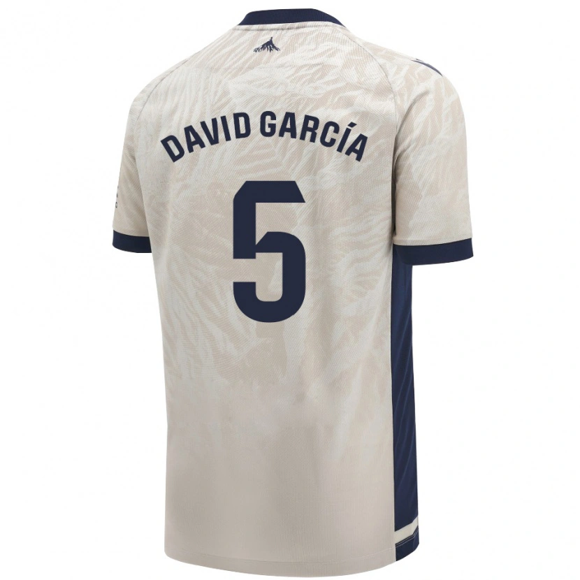 Danxen Mujer Camiseta David García #5 Gris Claro 2ª Equipación 2024/25 La Camisa