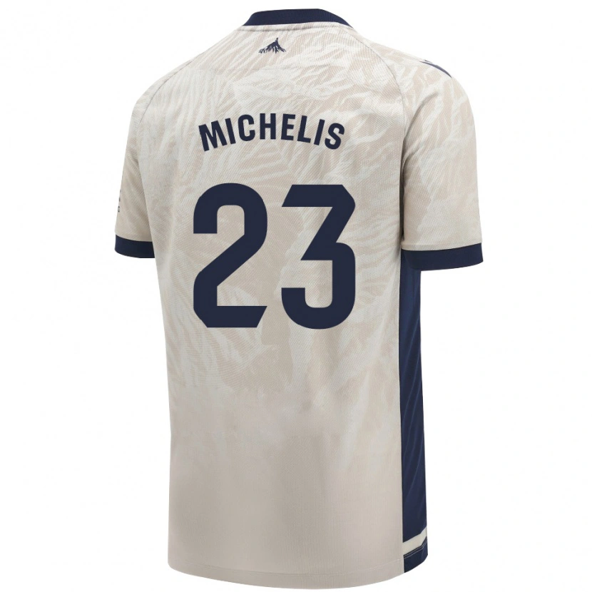 Danxen Mujer Camiseta Nikolaos Michelis #23 Gris Claro 2ª Equipación 2024/25 La Camisa