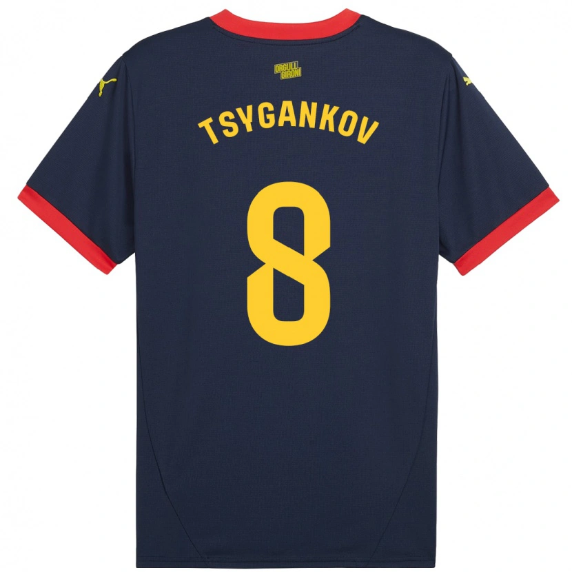 Danxen Mujer Camiseta Viktor Tsygankov #8 Azul Marino Rojo 2ª Equipación 2024/25 La Camisa