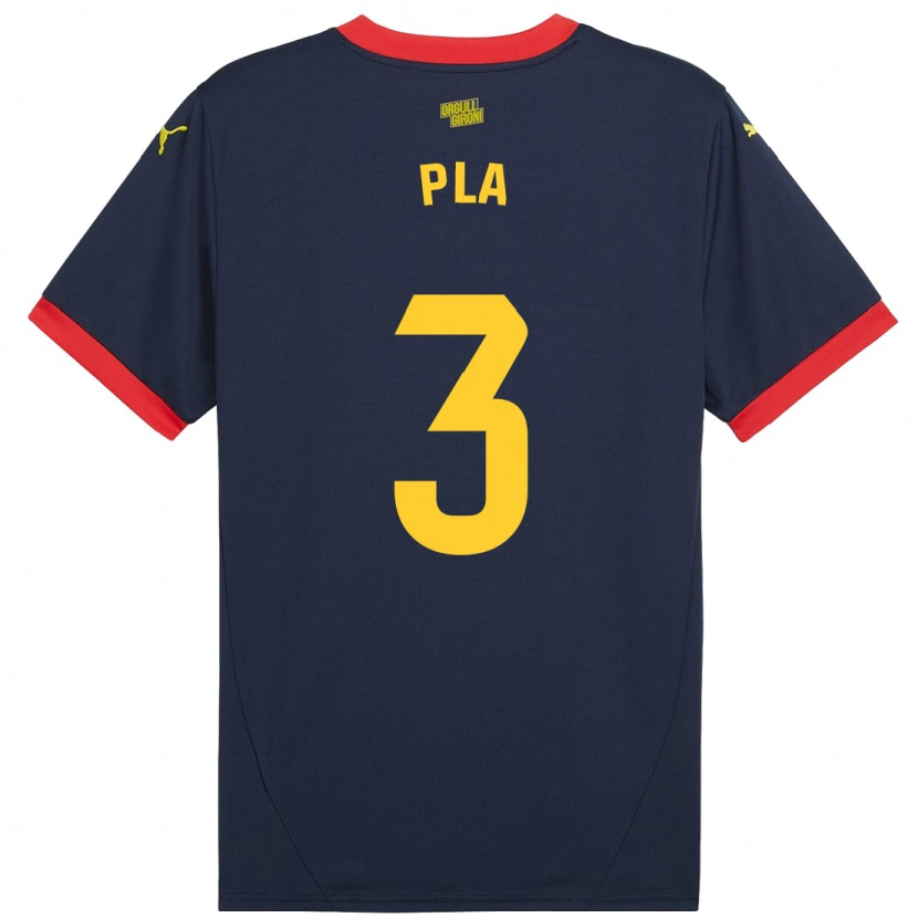 Danxen Mujer Camiseta Marta Pla #3 Azul Marino Rojo 2ª Equipación 2024/25 La Camisa