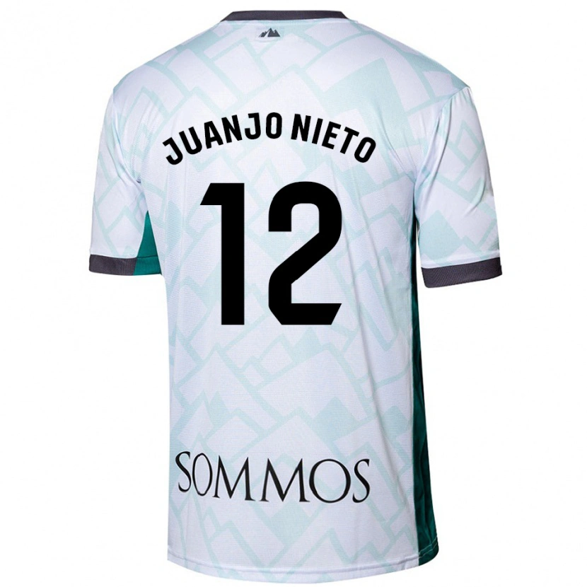 Danxen Mujer Camiseta Juanjo Nieto #12 Blanco Verde 2ª Equipación 2024/25 La Camisa
