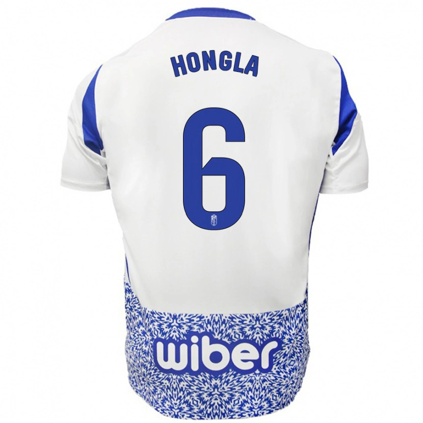 Danxen Mujer Camiseta Martin Hongla #6 Blanco Azul 2ª Equipación 2024/25 La Camisa