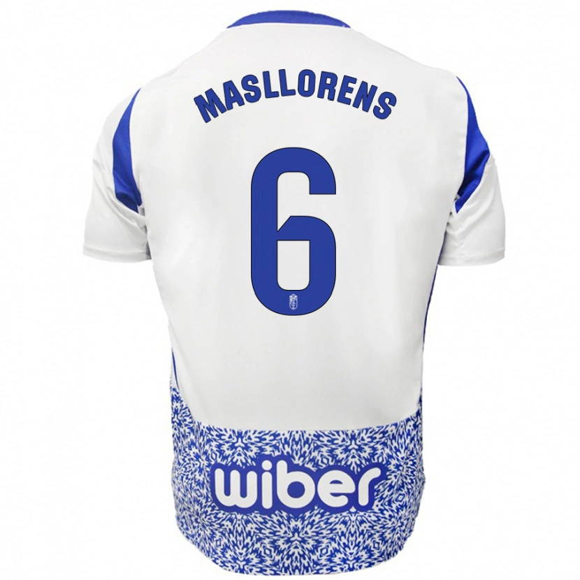 Danxen Mujer Camiseta José Masllorens #6 Blanco Azul 2ª Equipación 2024/25 La Camisa