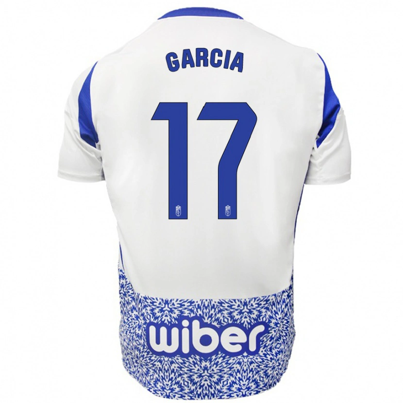 Danxen Mujer Camiseta Naima García #17 Blanco Azul 2ª Equipación 2024/25 La Camisa