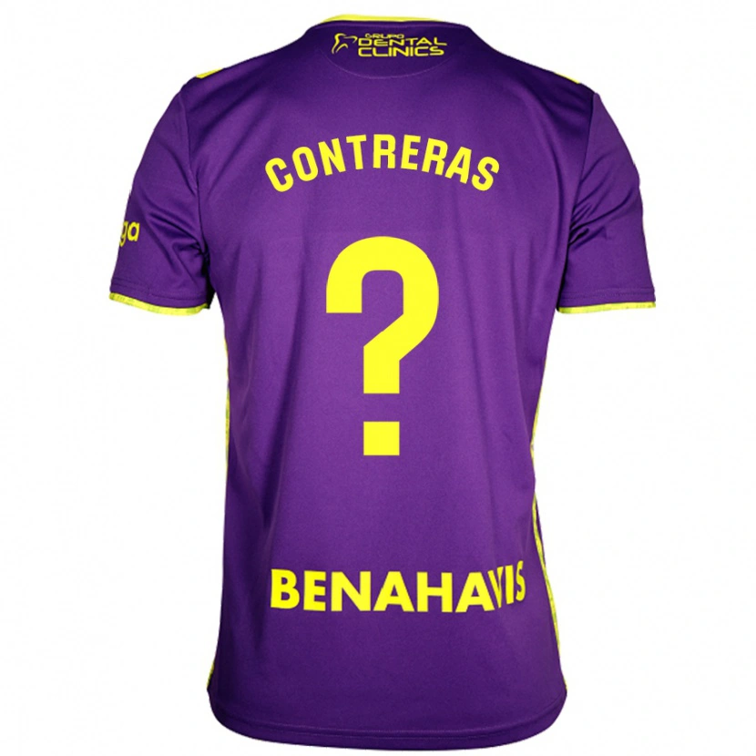 Danxen Mujer Camiseta Ale Contreras #0 Púrpura Amarillo 2ª Equipación 2024/25 La Camisa