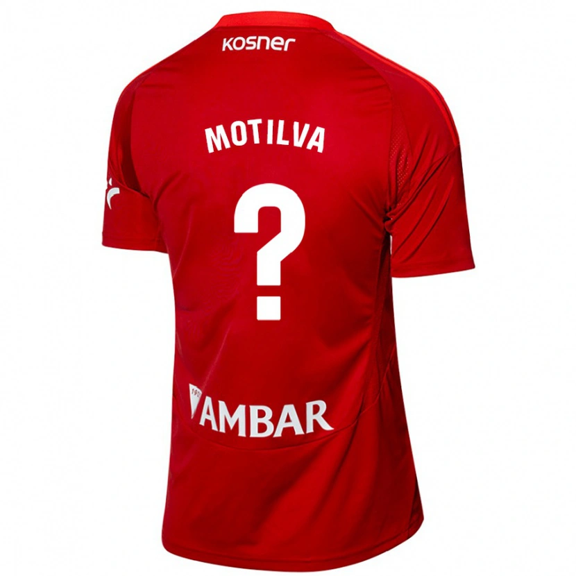 Danxen Mujer Camiseta Adrián Motilva #0 Blanco Azul 2ª Equipación 2024/25 La Camisa