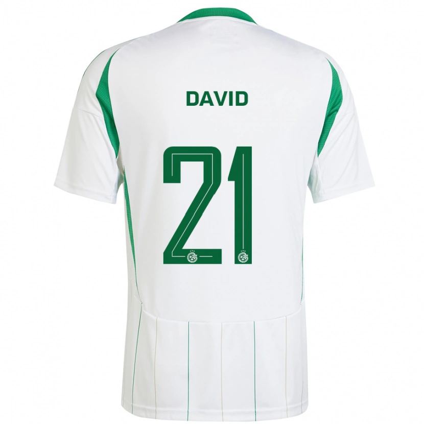Danxen Mujer Camiseta Dean David #21 Blanco Verde 2ª Equipación 2024/25 La Camisa