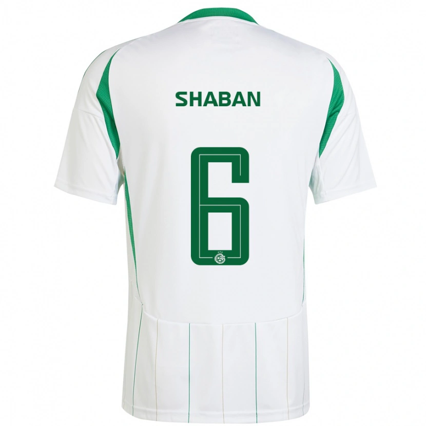 Danxen Mujer Camiseta Loay Shaban #6 Blanco Verde 2ª Equipación 2024/25 La Camisa