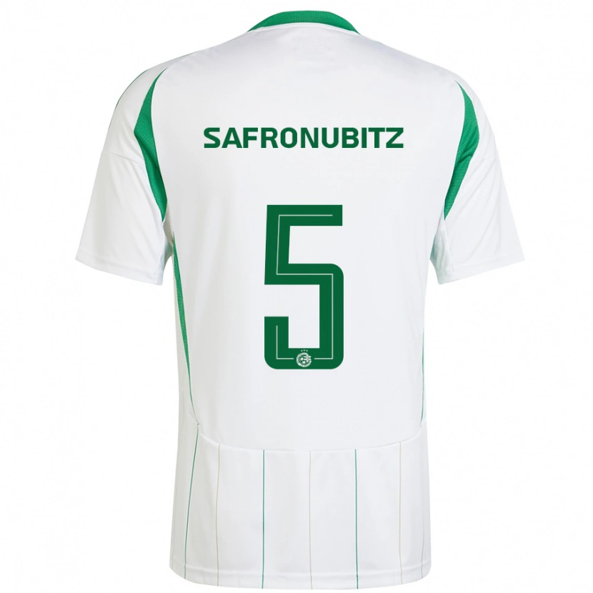 Danxen Mujer Camiseta Dan Safronubitz #5 Blanco Verde 2ª Equipación 2024/25 La Camisa