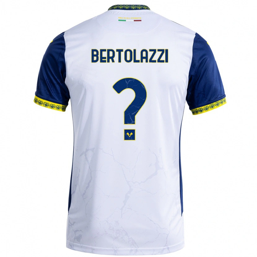 Danxen Mujer Camiseta Giovanni Bertolazzi #0 Blanco Azul 2ª Equipación 2024/25 La Camisa