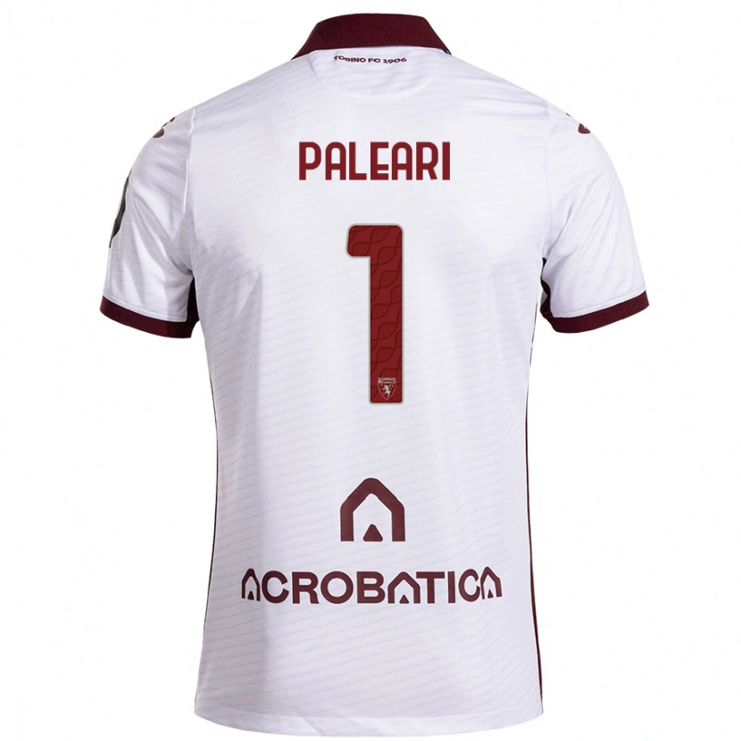 Danxen Mujer Camiseta Alberto Paleari #1 Blanco Granate 2ª Equipación 2024/25 La Camisa