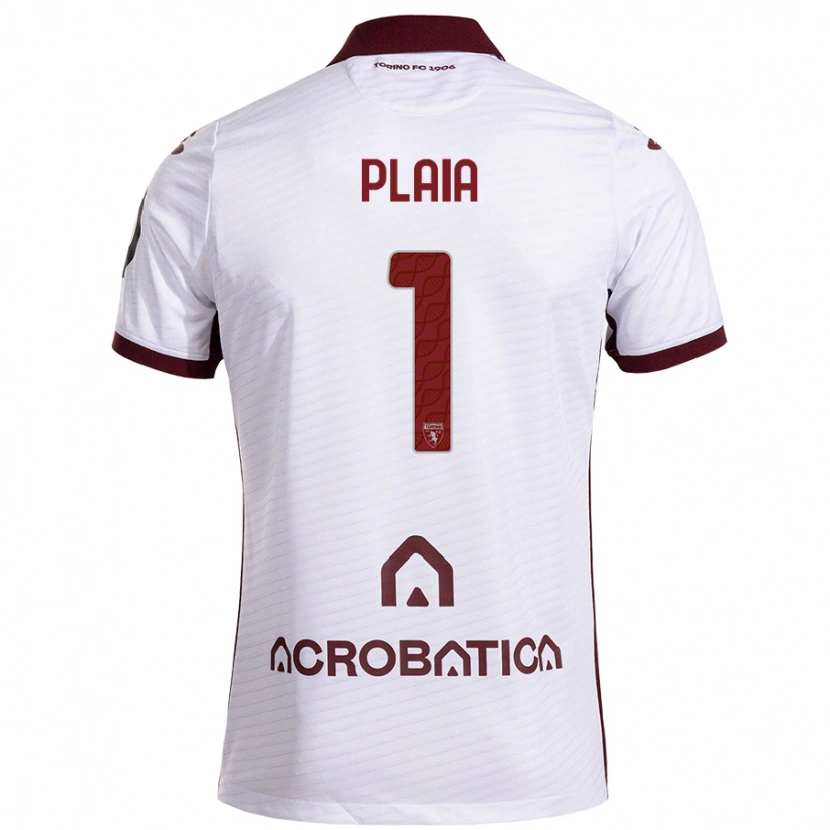 Danxen Mujer Camiseta Francesco Plaia #1 Blanco Granate 2ª Equipación 2024/25 La Camisa