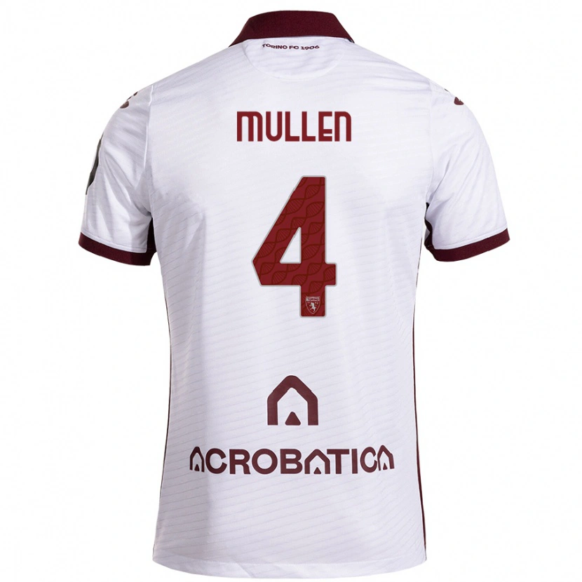 Danxen Mujer Camiseta Senan Mullen #4 Blanco Granate 2ª Equipación 2024/25 La Camisa