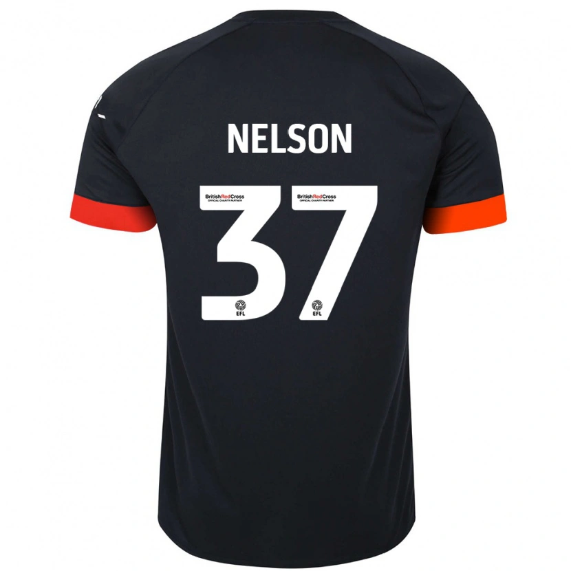 Danxen Mujer Camiseta Zack Nelson #37 Negro Naranja 2ª Equipación 2024/25 La Camisa