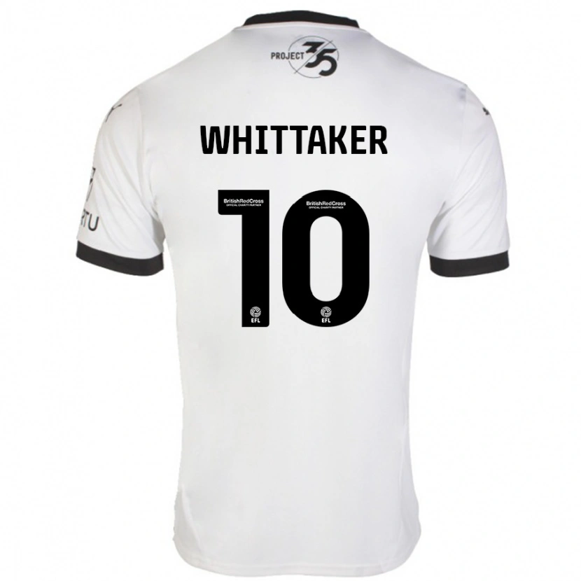 Danxen Mujer Camiseta Morgan Whittaker #10 Blanco Negro 2ª Equipación 2024/25 La Camisa