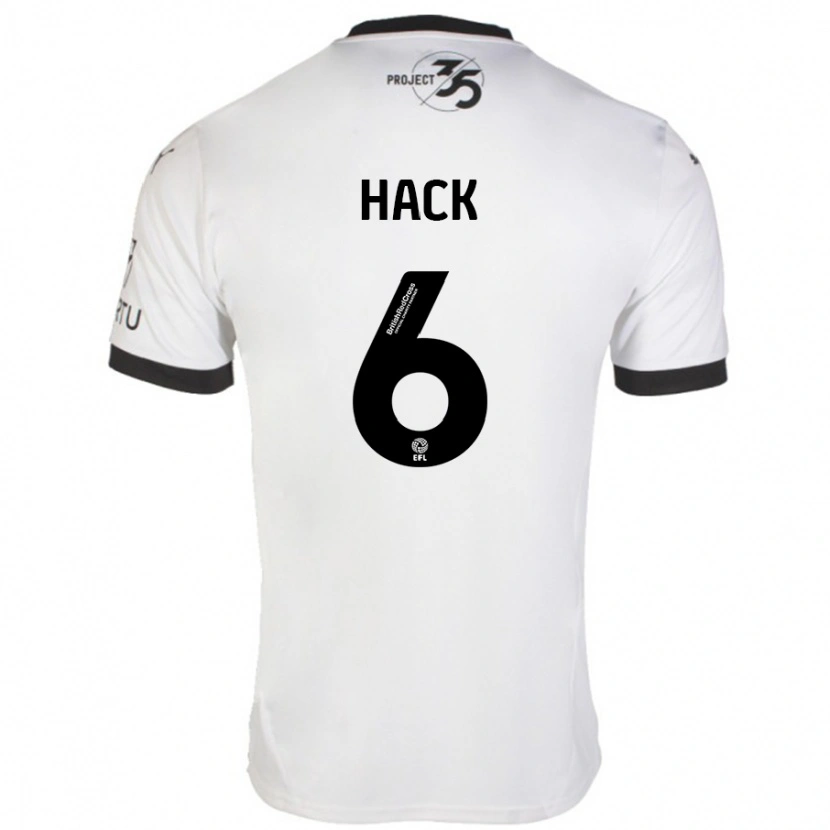 Danxen Mujer Camiseta Lucy Hack #6 Blanco Negro 2ª Equipación 2024/25 La Camisa
