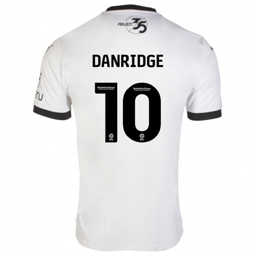 Danxen Mujer Camiseta Rebecca Danridge #10 Blanco Negro 2ª Equipación 2024/25 La Camisa
