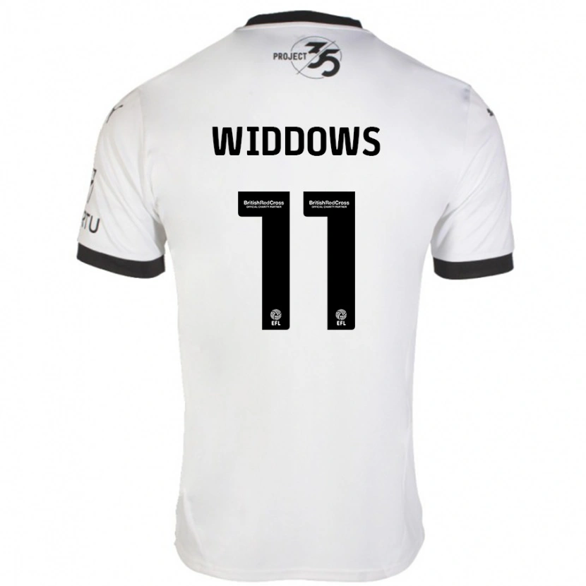 Danxen Mujer Camiseta Jade Widdows #11 Blanco Negro 2ª Equipación 2024/25 La Camisa