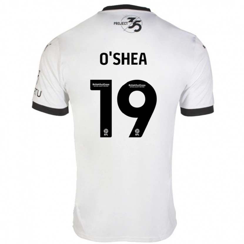 Danxen Mujer Camiseta Erin O'shea #19 Blanco Negro 2ª Equipación 2024/25 La Camisa
