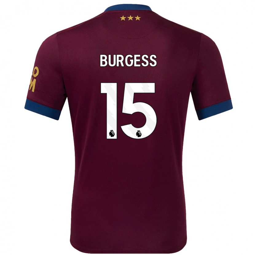 Danxen Mujer Camiseta Cameron Burgess #15 Marrón 2ª Equipación 2024/25 La Camisa
