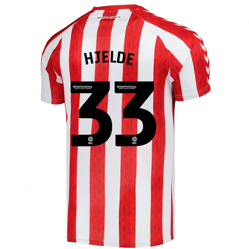 Danxen Niño Camiseta Leo Fuhr Hjelde #33 Rojo Blanco 1ª Equipación 2024/25 La Camisa