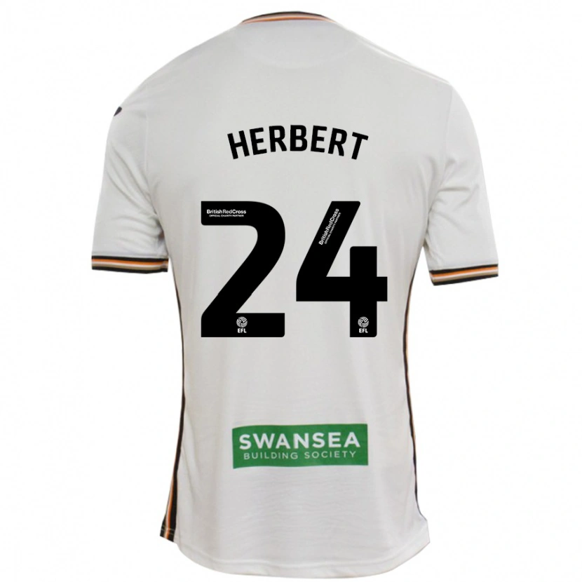Danxen Niño Camiseta Chelsea Herbert #24 Blanco 1ª Equipación 2024/25 La Camisa