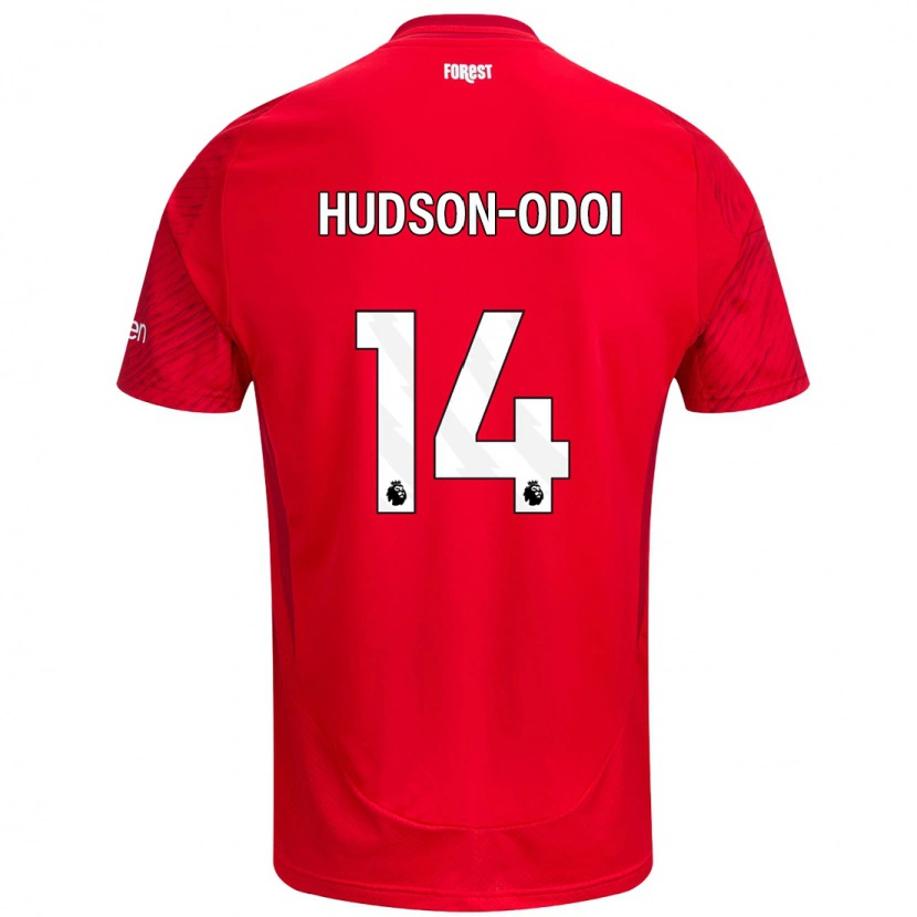 Danxen Niño Camiseta Callum Hudson-Odoi #14 Rojo Blanco 1ª Equipación 2024/25 La Camisa
