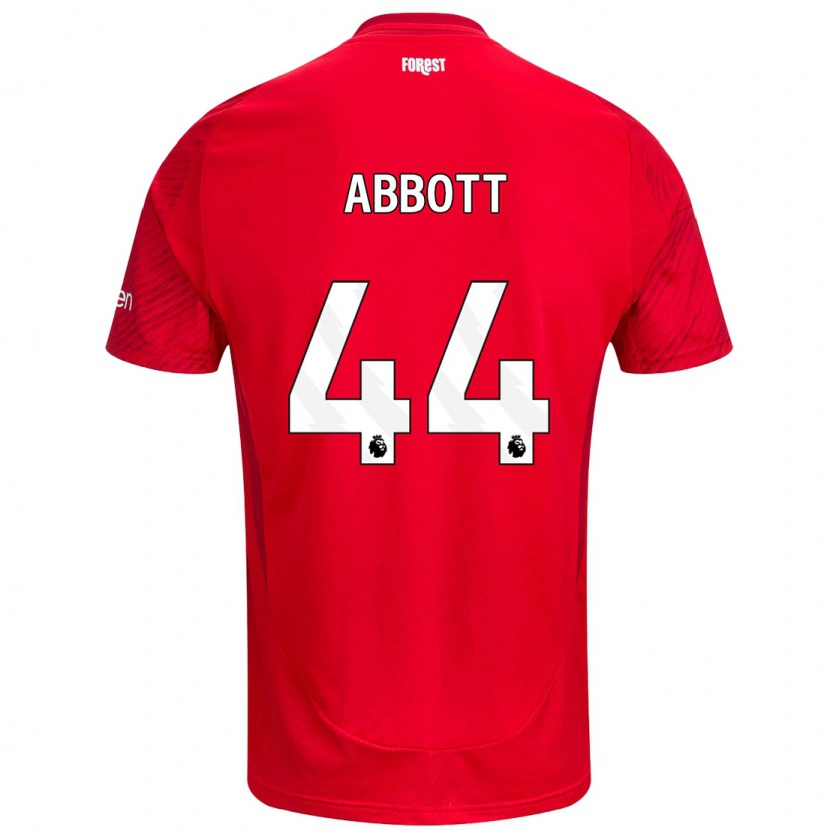 Danxen Niño Camiseta Zach Abbott #44 Rojo Blanco 1ª Equipación 2024/25 La Camisa