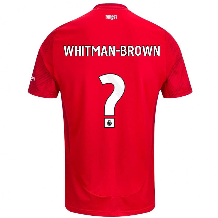 Danxen Niño Camiseta Chae Whitman-Brown #0 Rojo Blanco 1ª Equipación 2024/25 La Camisa