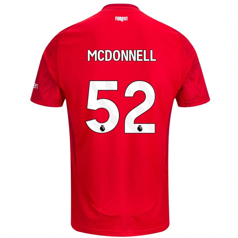 Danxen Niño Camiseta Jamie Mcdonnell #52 Rojo Blanco 1ª Equipación 2024/25 La Camisa