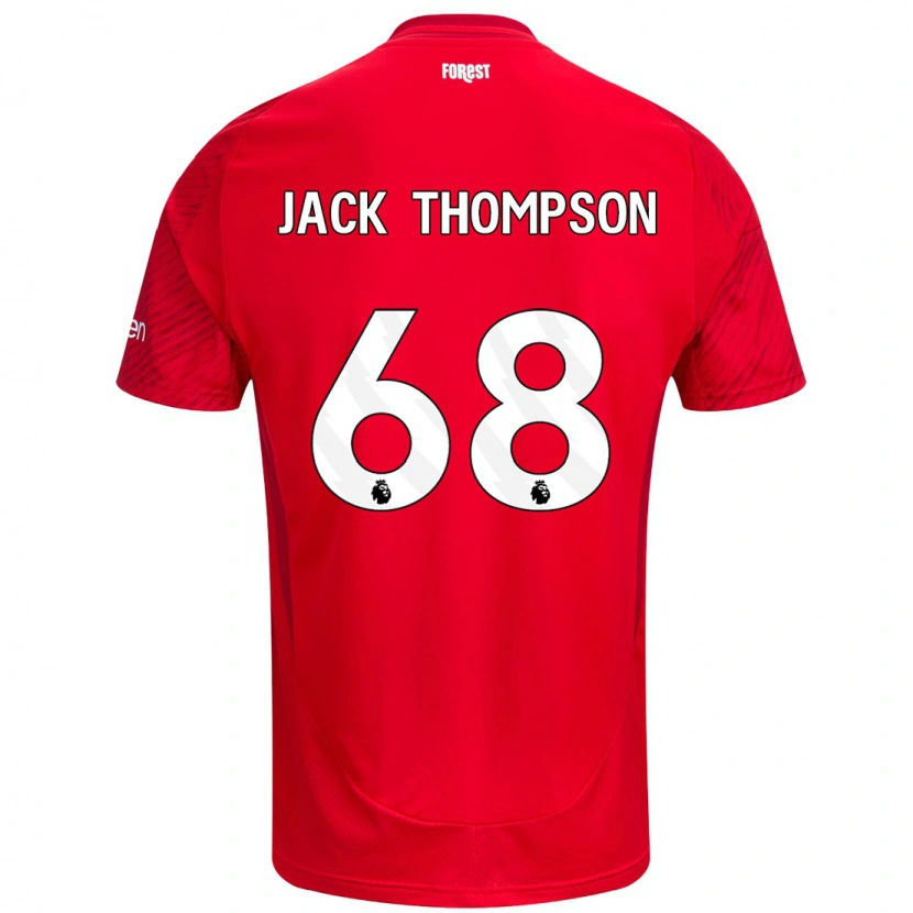 Danxen Niño Camiseta Jack Thompson #68 Rojo Blanco 1ª Equipación 2024/25 La Camisa