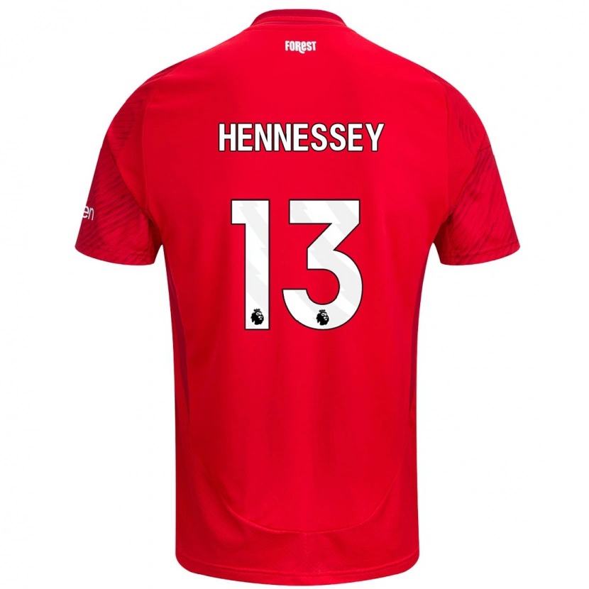 Danxen Niño Camiseta Wayne Hennessey #13 Rojo Blanco 1ª Equipación 2024/25 La Camisa