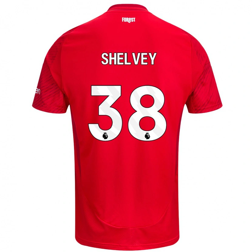Danxen Niño Camiseta George Shelvey #38 Rojo Blanco 1ª Equipación 2024/25 La Camisa