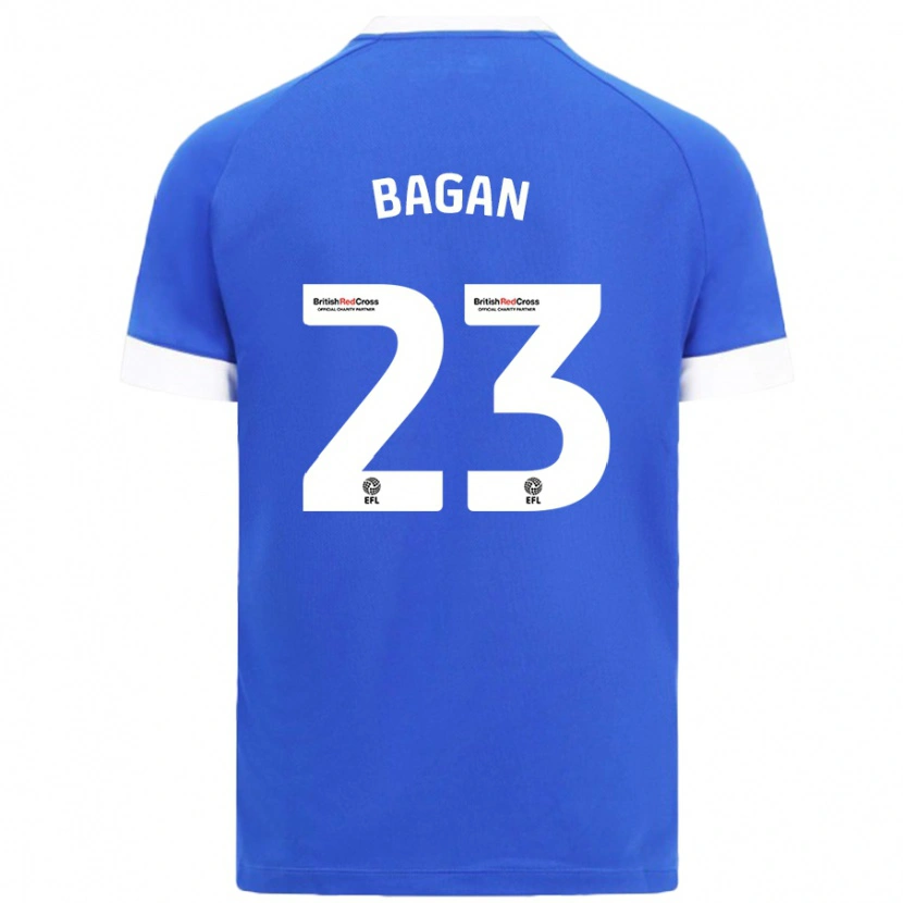 Danxen Niño Camiseta Joel Bagan #23 Azul Cielo 1ª Equipación 2024/25 La Camisa