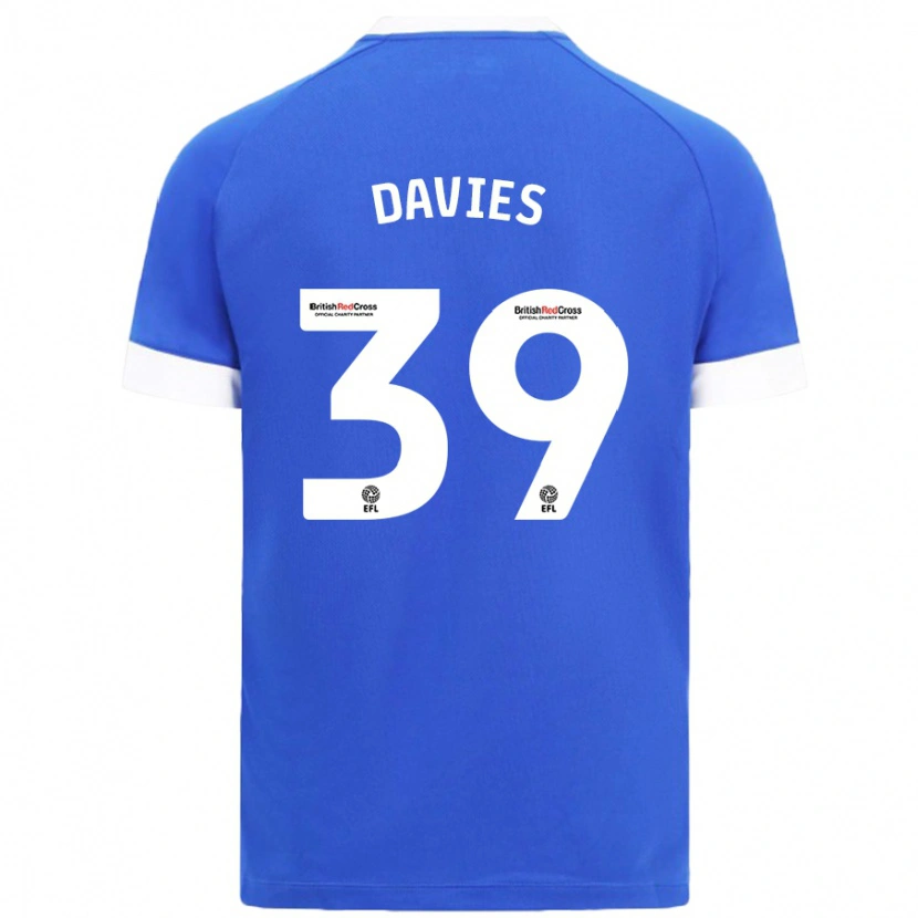 Danxen Niño Camiseta Isaak Davies #39 Azul Cielo 1ª Equipación 2024/25 La Camisa