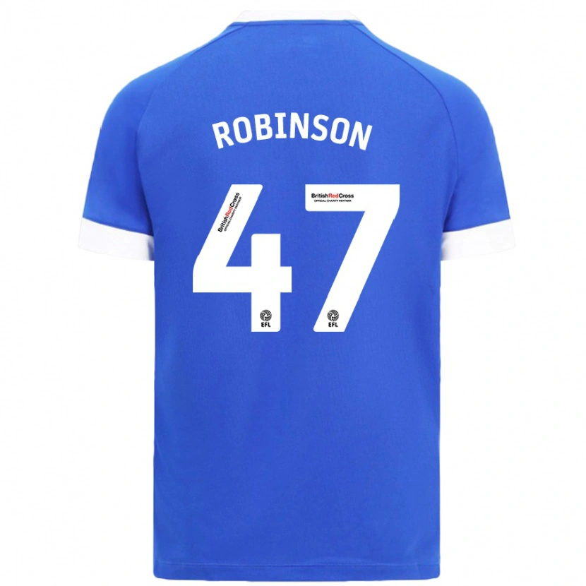 Danxen Niño Camiseta Callum Robinson #47 Azul Cielo 1ª Equipación 2024/25 La Camisa