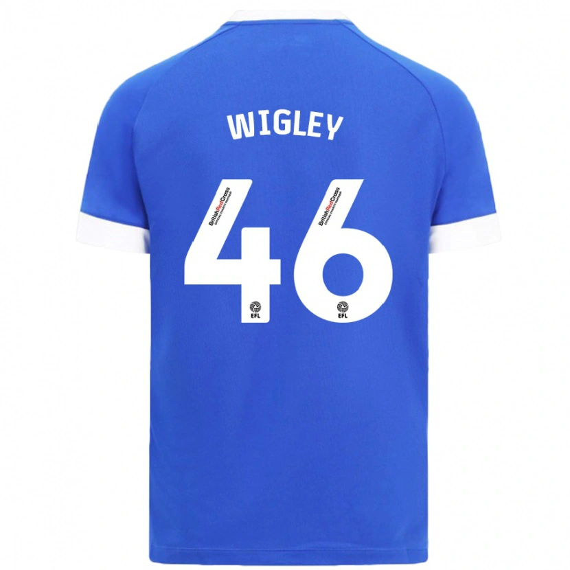 Danxen Niño Camiseta Morgan Wigley #46 Azul Cielo 1ª Equipación 2024/25 La Camisa