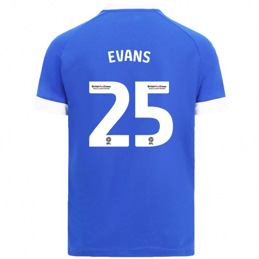 Danxen Niño Camiseta Kieron Evans #25 Azul Cielo 1ª Equipación 2024/25 La Camisa
