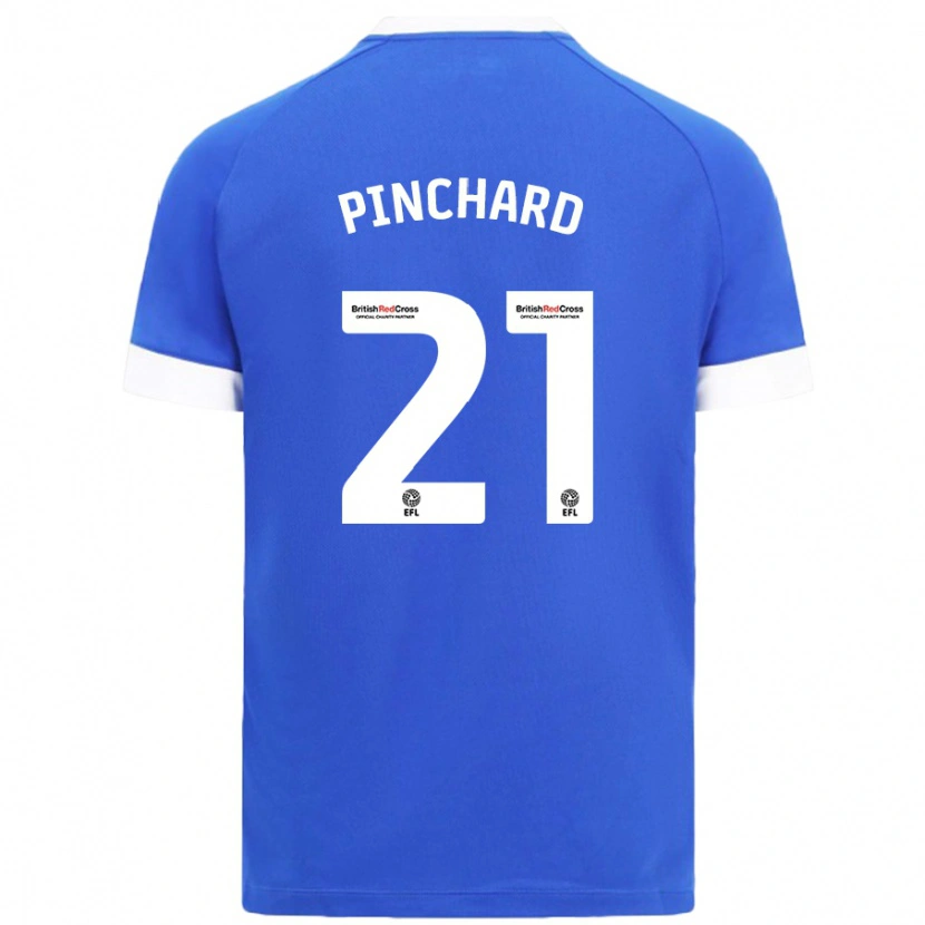Danxen Niño Camiseta Cerys Pinchard #21 Azul Cielo 1ª Equipación 2024/25 La Camisa
