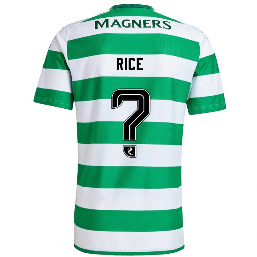 Danxen Niño Camiseta Aidan Rice #0 Verde Blanco 1ª Equipación 2024/25 La Camisa
