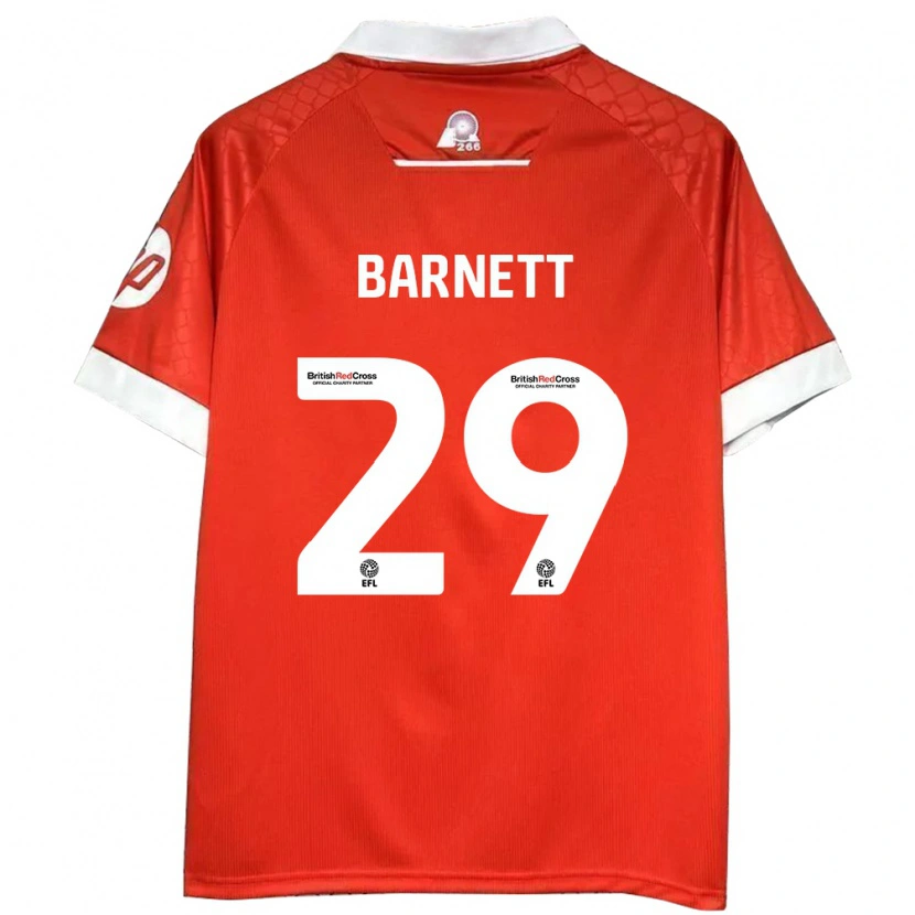 Danxen Niño Camiseta Ryan Barnett #29 Rojo Blanco 1ª Equipación 2024/25 La Camisa