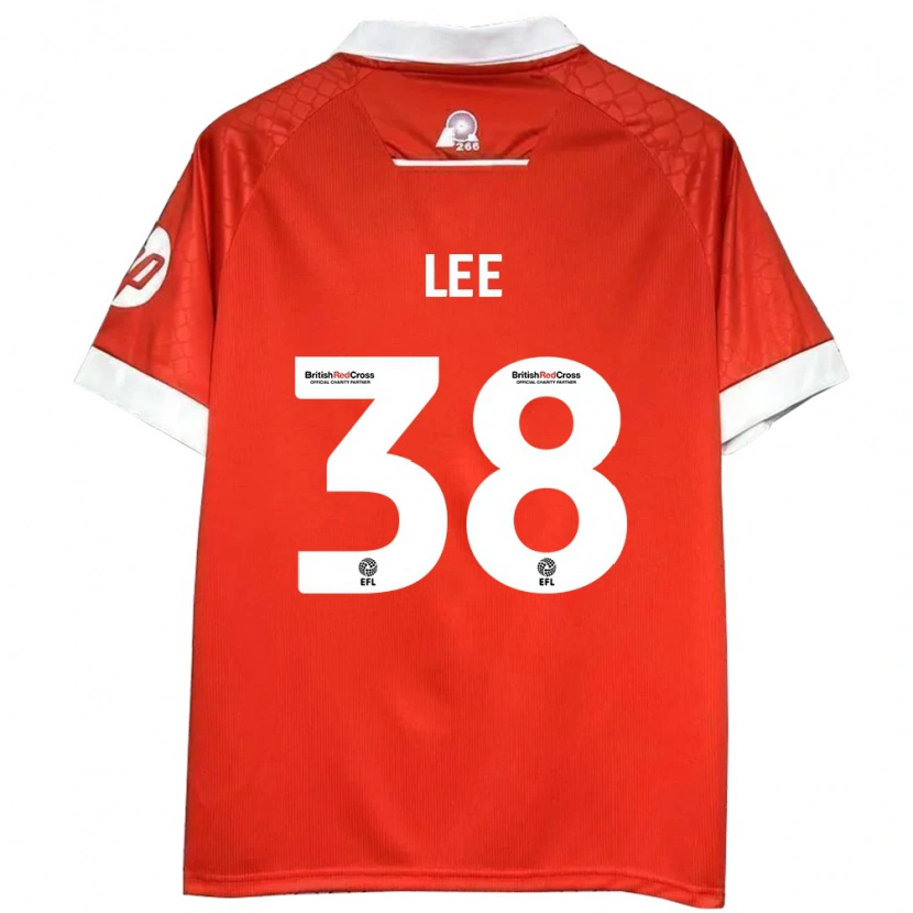 Danxen Niño Camiseta Elliot Lee #38 Rojo Blanco 1ª Equipación 2024/25 La Camisa