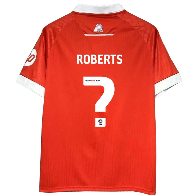 Danxen Niño Camiseta Hari Roberts #0 Rojo Blanco 1ª Equipación 2024/25 La Camisa