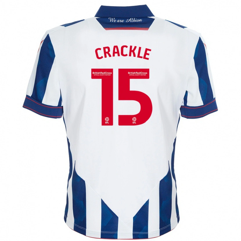 Danxen Niño Camiseta Hayley Crackle #15 Blanco Azul Oscuro 1ª Equipación 2024/25 La Camisa