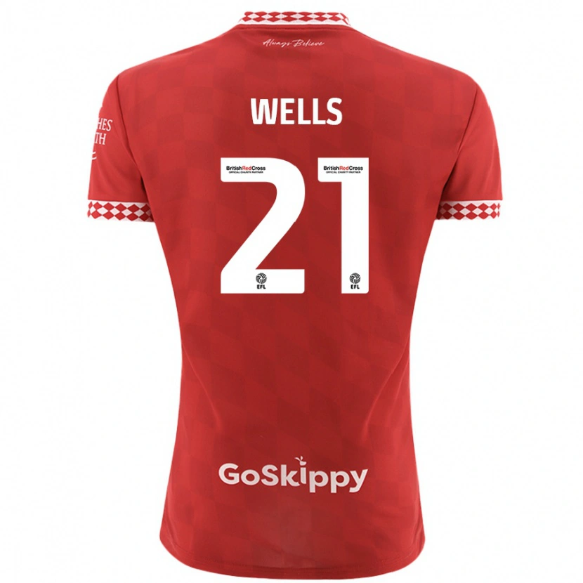 Danxen Niño Camiseta Nahki Wells #21 Rojo 1ª Equipación 2024/25 La Camisa